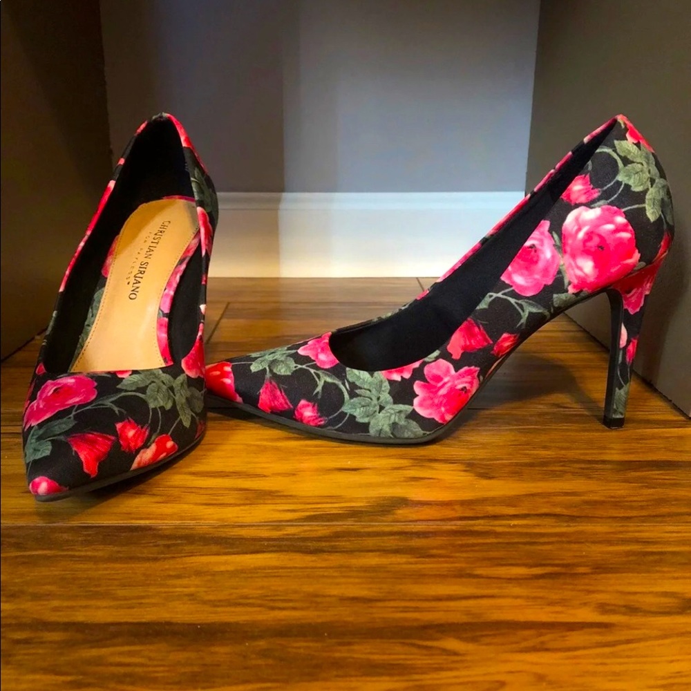 Christian Siriano Floral Heels